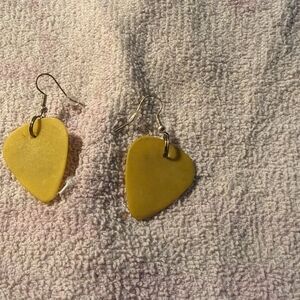 Guitar pick earrings